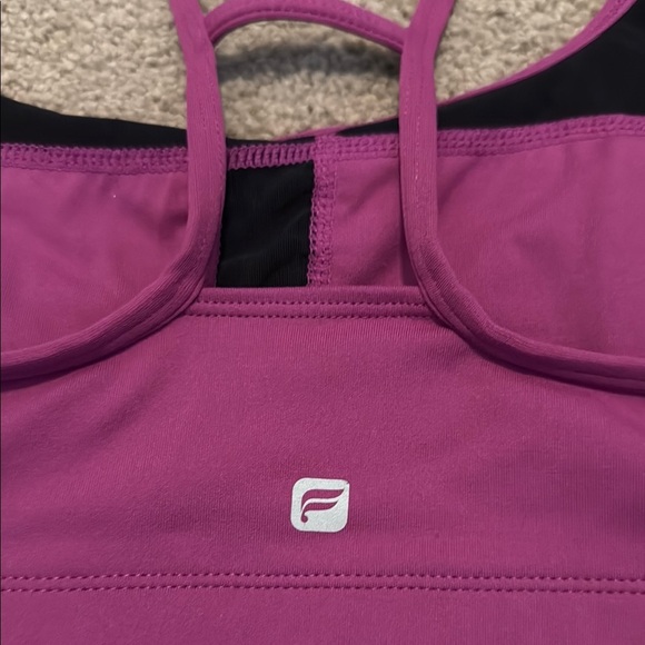 Fabletics Purple Sports Bra with Spaghetti Straps and Cropped Fit - Picture 3 of 3